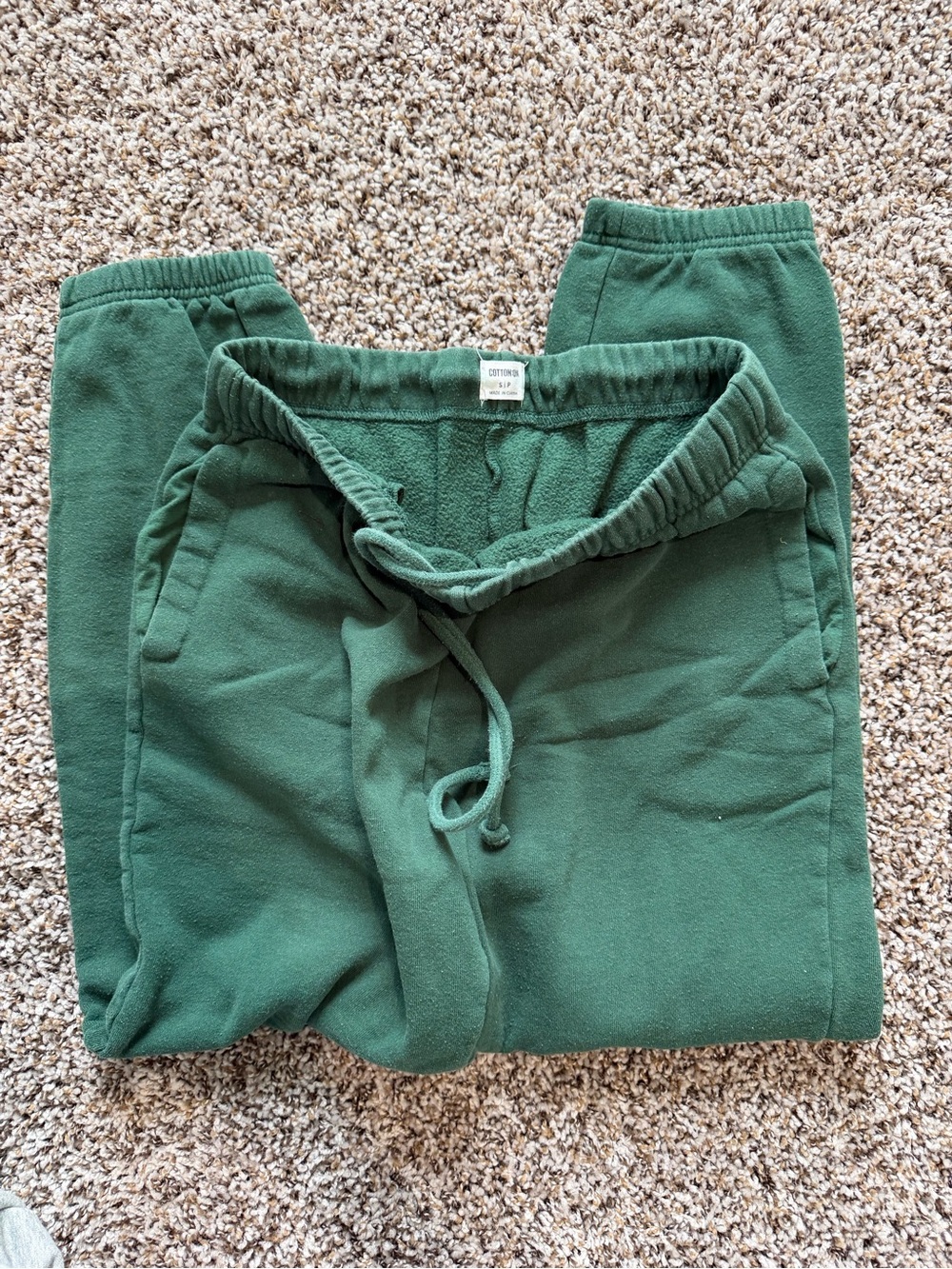 Cotton On Dark Green Fleece Joggers